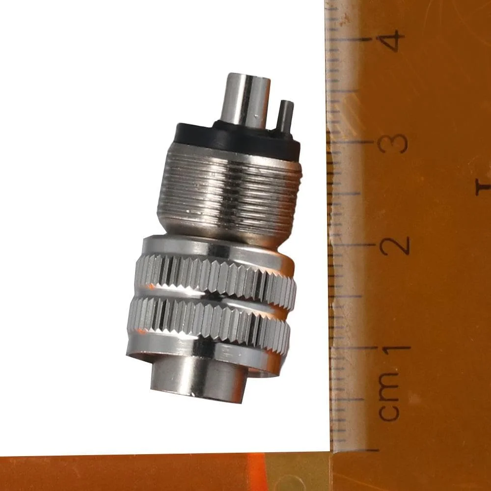 آداپتور توربین دندانپزشکی قابل حمل نقره ای Urjumpea، ساخته شده از استیل ضد زنگ، بادوام، آداپتور هندپیس تغییر سریع 4 سوراخ به 2 سوراخ آداپتور توربین دندانپزشکی قابل حمل نقره ای Urjumpea، ساخته شده از استیل ضد زنگ، بادوام، آداپتور هندپیس تغییر سریع 4 سوراخ به 2 سوراخ