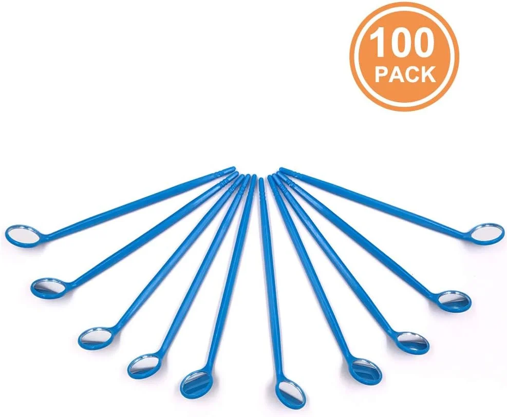 آینه دهانی یکبار مصرف دندانپزشکی TENFLY، 100 عدد، ابزار دندانپزشکی پلاستیکی (آبی) آینه دهانی یکبار مصرف دندانپزشکی TENFLY، 100 عدد، ابزار دندانپزشکی پلاستیکی (آبی)