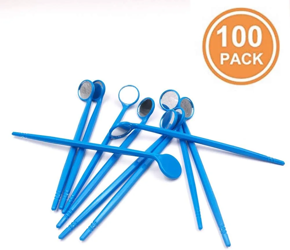 آینه دهانی یکبار مصرف دندانپزشکی TENFLY، 100 عدد، ابزار دندانپزشکی پلاستیکی (آبی) آینه دهانی یکبار مصرف دندانپزشکی TENFLY، 100 عدد، ابزار دندانپزشکی پلاستیکی (آبی)