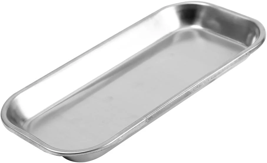 سینی استیل ضد زنگ، 1 عدد سینی کوچک ابزار جراحی پزشکی 201 برای خالکوبی، ابزار سینی برای کلینیک، آزمایشگاه، دندانپزشکی و روش های آرایشی