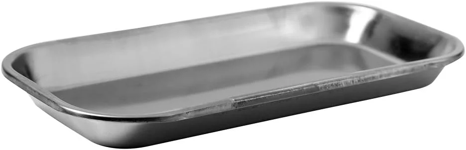 سینی استیل ضد زنگ، 1 عدد سینی کوچک ابزار جراحی پزشکی 201 برای خالکوبی، ابزار سینی برای کلینیک، آزمایشگاه، دندانپزشکی و روش های آرایشی