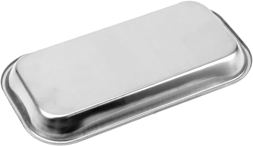 سینی استیل ضد زنگ، 1 عدد سینی کوچک ابزار جراحی پزشکی 201 برای خالکوبی، ابزار سینی برای کلینیک، آزمایشگاه، دندانپزشکی و روش های آرایشی