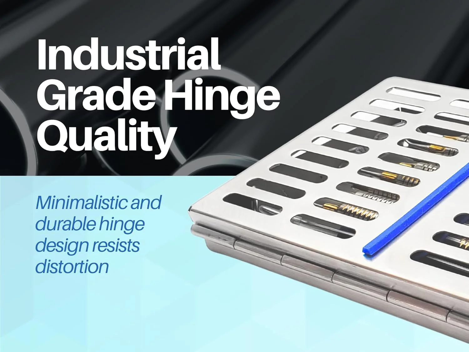 کاست استریلیزاسیون برای 10 ابزار، مناسب برای دندانپزشکی، جراحی و آزمایشگاه، 18.41x12.7x2.28 سانتی متر