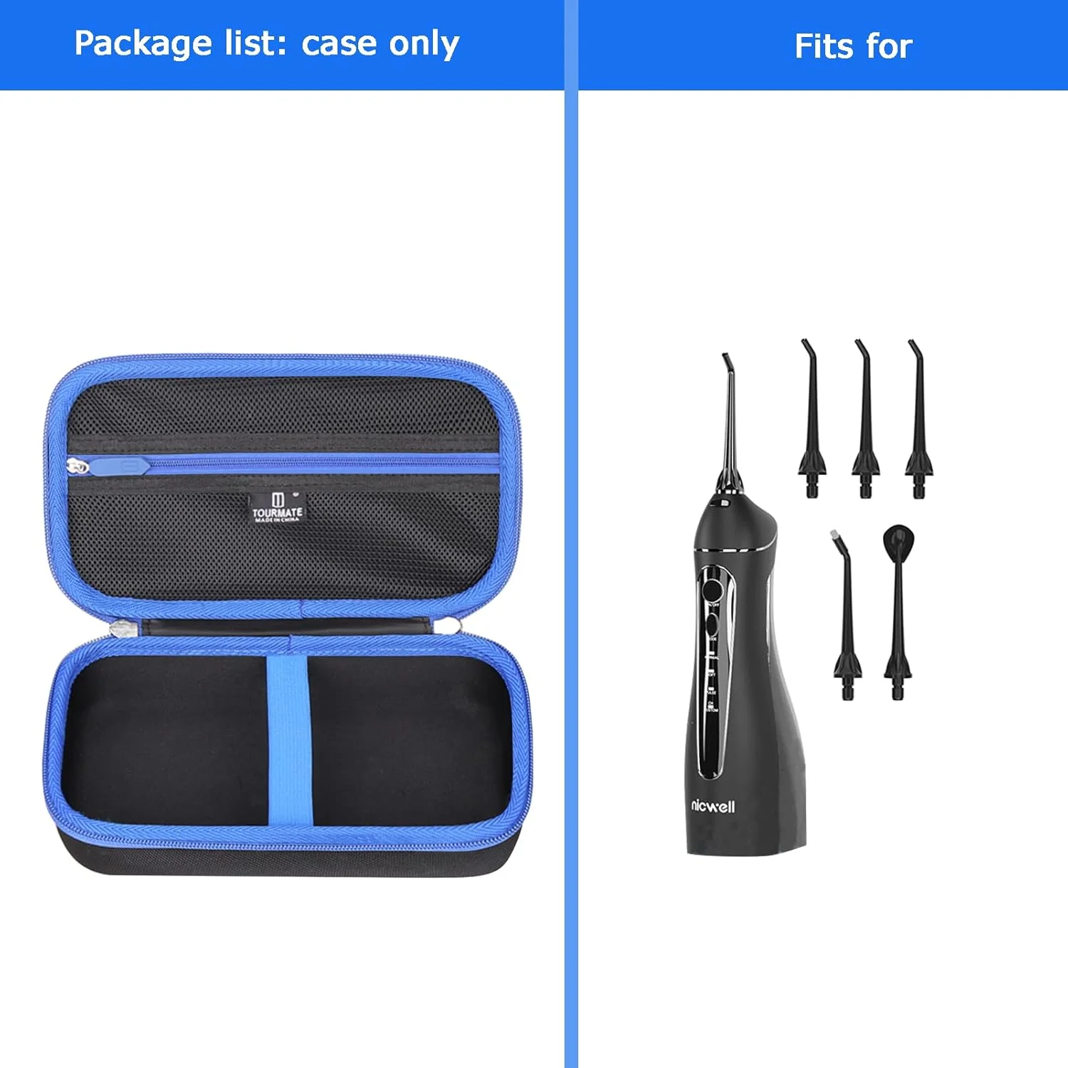 کیف سخت Tourmate جایگزین برای نخ دندان آبی بی سیم Nicwell (فقط کیف) کیف سخت Tourmate جایگزین برای نخ دندان آبی بی سیم Nicwell (فقط کیف)