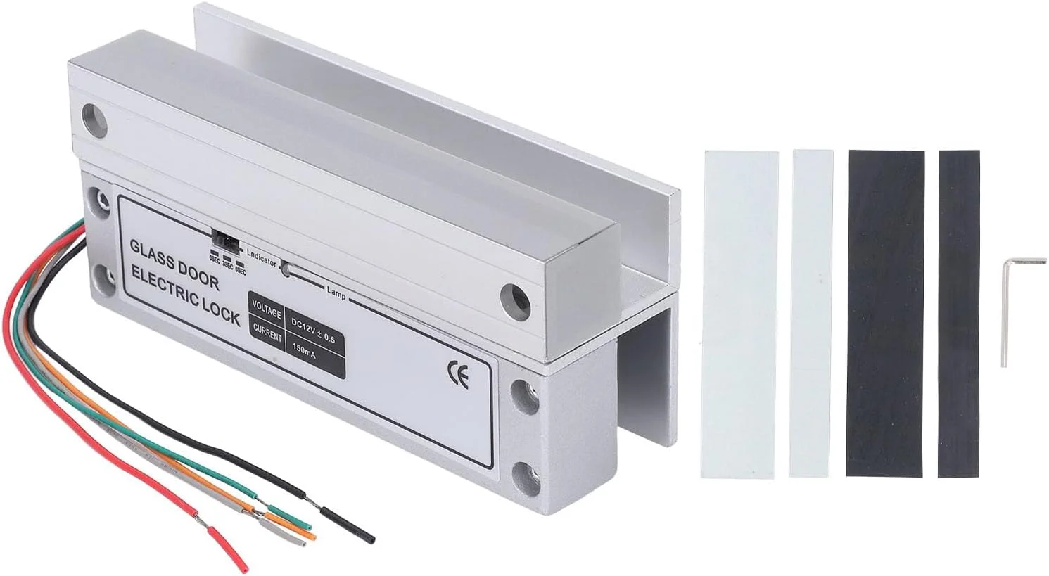 قفل برقی درب شیشه ای، سیستم کنترل دسترسی درب شیشه ای بدون قاب آلیاژ آلومینیوم 12 ولت، مقاوم در برابر ضربه/سایش، موتوری، دارای فیدبک، ایمن در هنگام قطع برق DC 12 ولت، سمت راست قفل برقی درب شیشه ای، سیستم کنترل دسترسی درب شیشه ای بدون قاب آلیاژ آلومینیوم 12 ولت، مقاوم در برابر ضربه/سایش، موتوری، دارای فیدبک، ایمن در هنگام قطع برق DC 12 ولت، سمت راست
