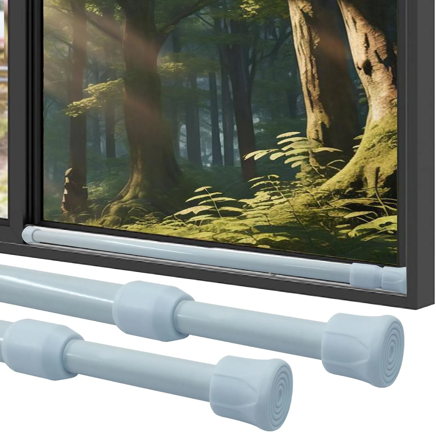 میله امنیتی پنجره Cionyce، بسته 2 عددی میله های امنیتی پنجره قابل تنظیم میله های قفل درب شیشه ای کشویی 40 تا 70 سانتی متر میله های کششی، میله قفل پنجره برای کودکان و امنیت خانه