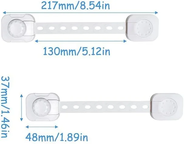 قفل ایمنی کودک H&A برای کابینت و کشو، قفل کودک قابل تنظیم برای ایمن سازی کمد، یخچال، درب های شیشه ای کشویی، پنجره ها، لوازم خانگی و درب توالت - سفید (بسته 6 عددی) قفل ایمنی کودک H&A برای کابینت و کشو، قفل کودک قابل تنظیم برای ایمن سازی کمد، یخچال، درب های شیشه ای کشویی، پنجره ها، لوازم خانگی و درب توالت - سفید (بسته 6 عددی)