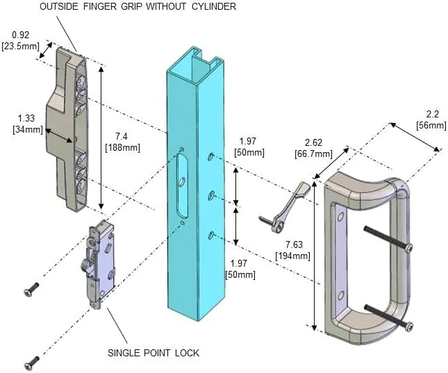 ست دستگیره درب پاسیو مشکی House Guard با قفل زبانه ای، مناسب برای جایگزینی قفل درب های کشویی با فاصله سوراخ پیچ 15/16-3 اینچ. انتخاب هایی که به درب شیشه ای کشویی پاسیو شما جلوه ای منحصر به فرد می بخشد.