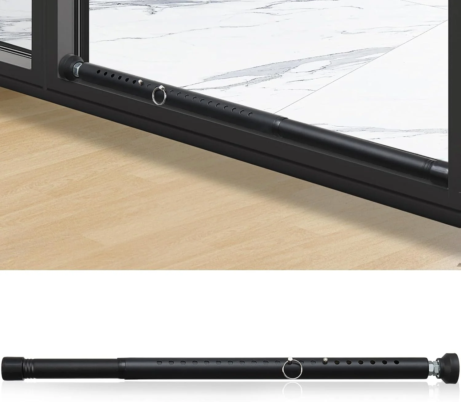 میله امنیتی درب کشویی سنگین - قابل تنظیم 43 تا 127 سانتی متر، قفل درب شیشه ای پاسیو برای ایمنی خانه، محافظ کودک و حیوانات خانگی، مسدود کننده پنجره ضد سرقت، مشکی میله امنیتی درب کشویی سنگین - قابل تنظیم 43 تا 127 سانتی متر، قفل درب شیشه ای پاسیو برای ایمنی خانه، محافظ کودک و حیوانات خانگی، مسدود کننده پنجره ضد سرقت، مشکی