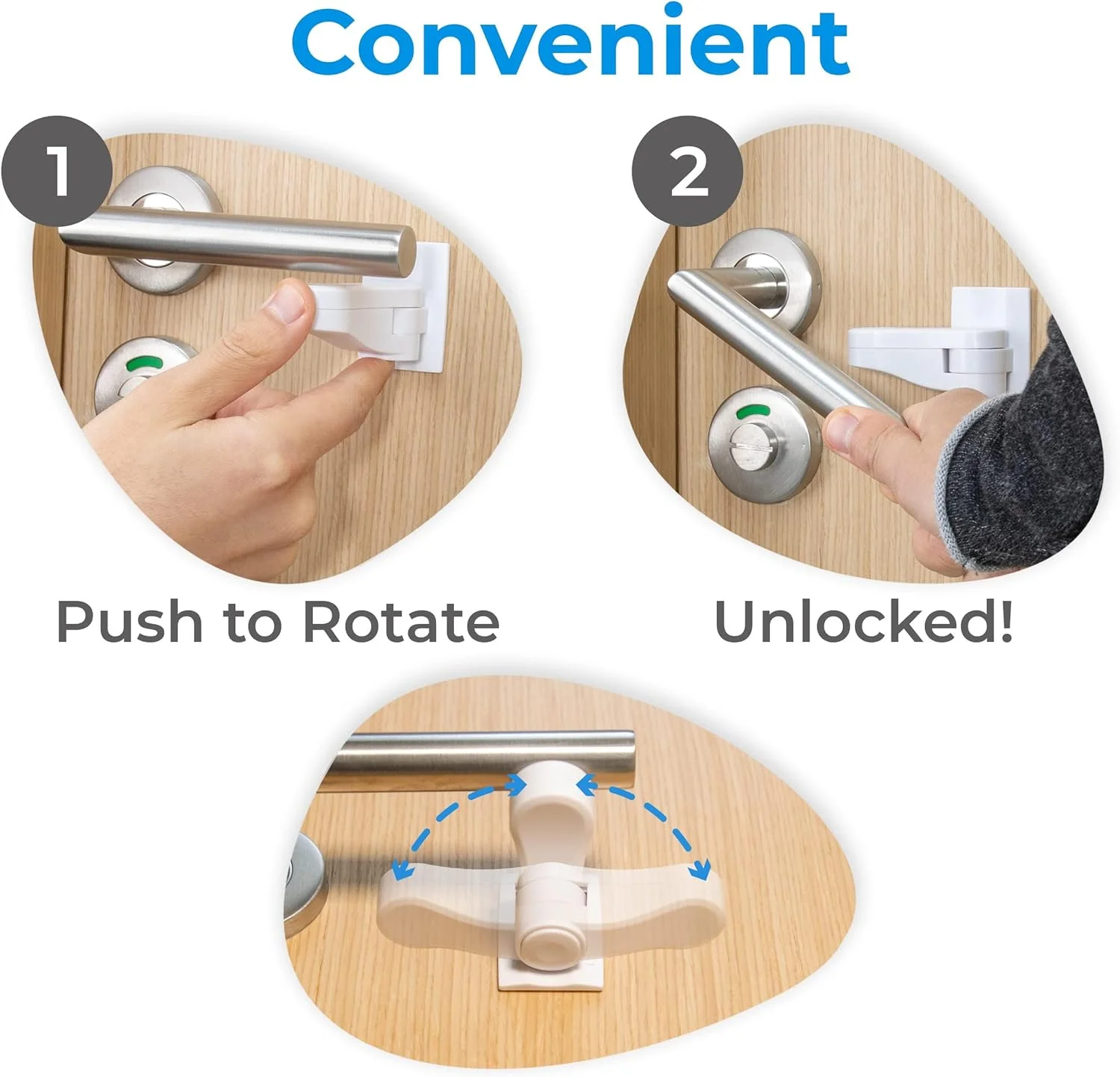 قفل اهرمی درب HomeBrella بسته 6 عددی برای ایمنی کودک - محافظت از کودک