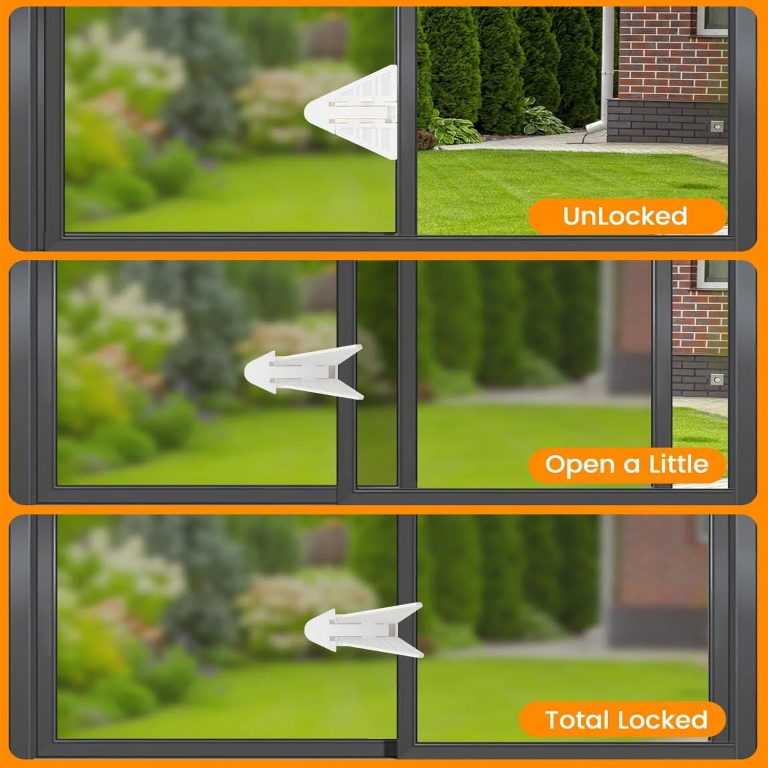 ست قفل درب کشویی Joyzzz، 4 عدد قفل ایمنی کودک، قفل ایمنی پنجره، قفل درب پنجره ضد کودک، میله امنیتی قفل پنجره کشویی برای درب پاسیو کمد