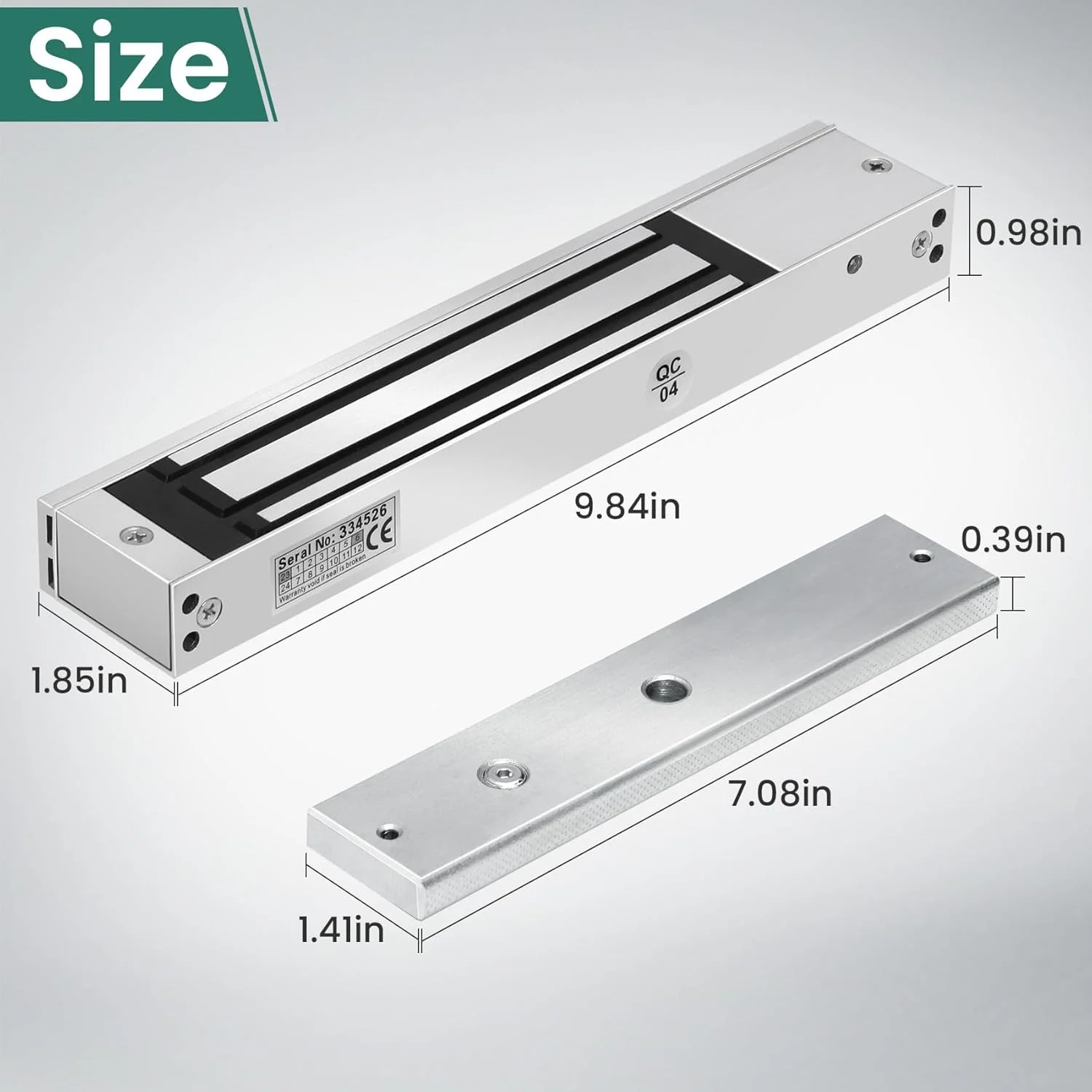 قفل درب الکترومغناطیسی Excefore، نیروی نگهداری 280 کیلوگرم (600LBS)، سیستم کنترل دسترسی درب حالت ایمن DC 12V، سیستم کنترل دسترسی درب خروجی