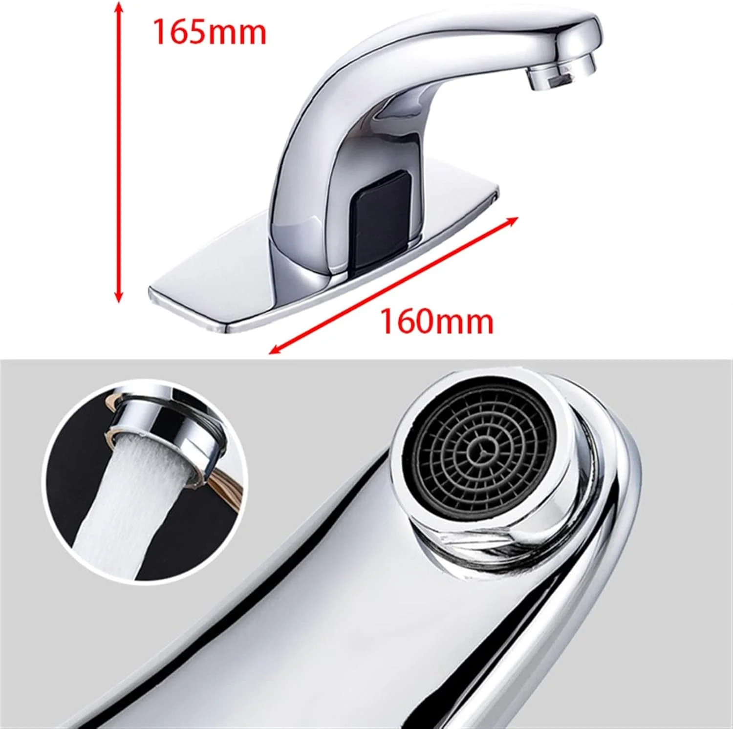 شیر آب هوشمند لمسی LUCIY، نصب روی سینک، بدون نیاز به دست، شیر آب آشپزخانه و حمام، شیر آب اتوماتیک مادون قرمز