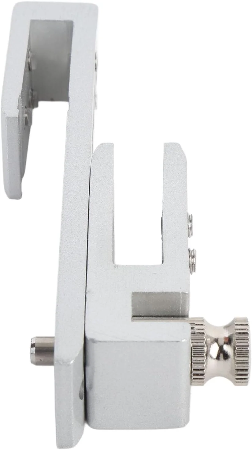 قفل درب شیشه ای کشویی Marhynchus، قفل فلزی سنگین با 12 سوراخ قابل تنظیم برای درب شیشه ای بدون قاب حمام و اتاق دوش (نقره ای 10 میلی متر)