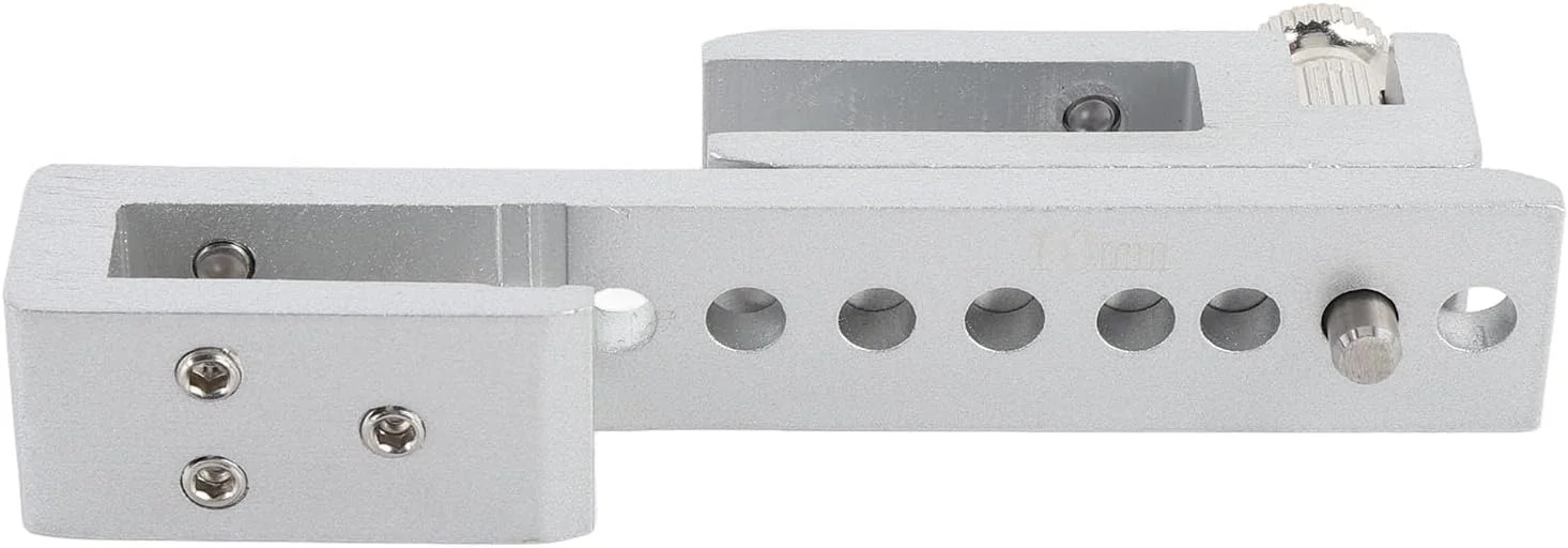 قفل درب شیشه ای کشویی Marhynchus، قفل فلزی سنگین با 12 سوراخ قابل تنظیم برای درب شیشه ای بدون قاب حمام و اتاق دوش (نقره ای 10 میلی متر)