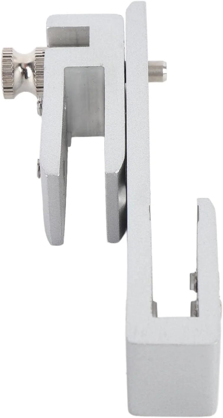 قفل درب شیشه ای کشویی Marhynchus، قفل فلزی سنگین با 12 سوراخ قابل تنظیم برای درب شیشه ای بدون قاب حمام و اتاق دوش (نقره ای 10 میلی متر)