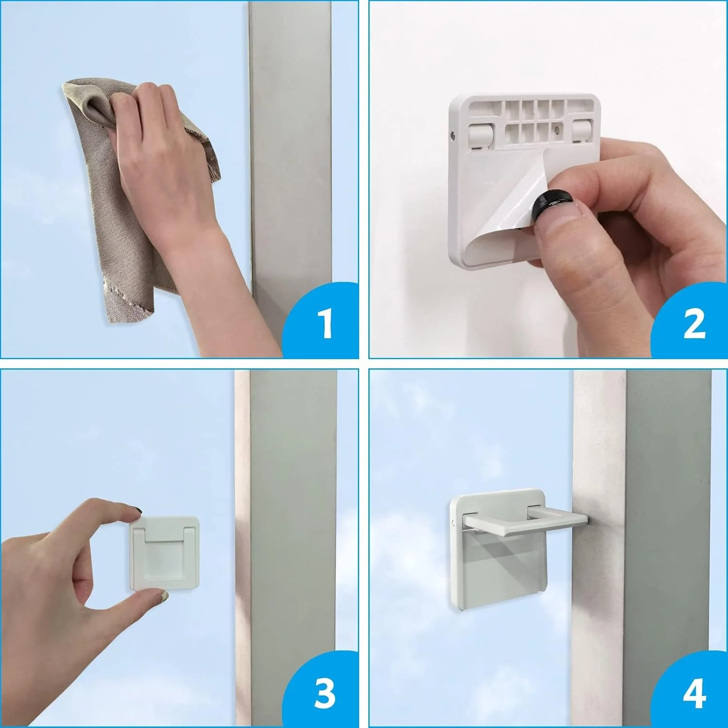 قفل کودک درب شیشه ای کشویی اوشیما، بسته 6 عددی، قفل ایمنی کودک برای درب شیشه ای کشویی، قفل پنجره کشویی، ضد کودک، خود چسب، بدون نیاز به ابزار حفاری برای کودک و حیوانات خانگی شما