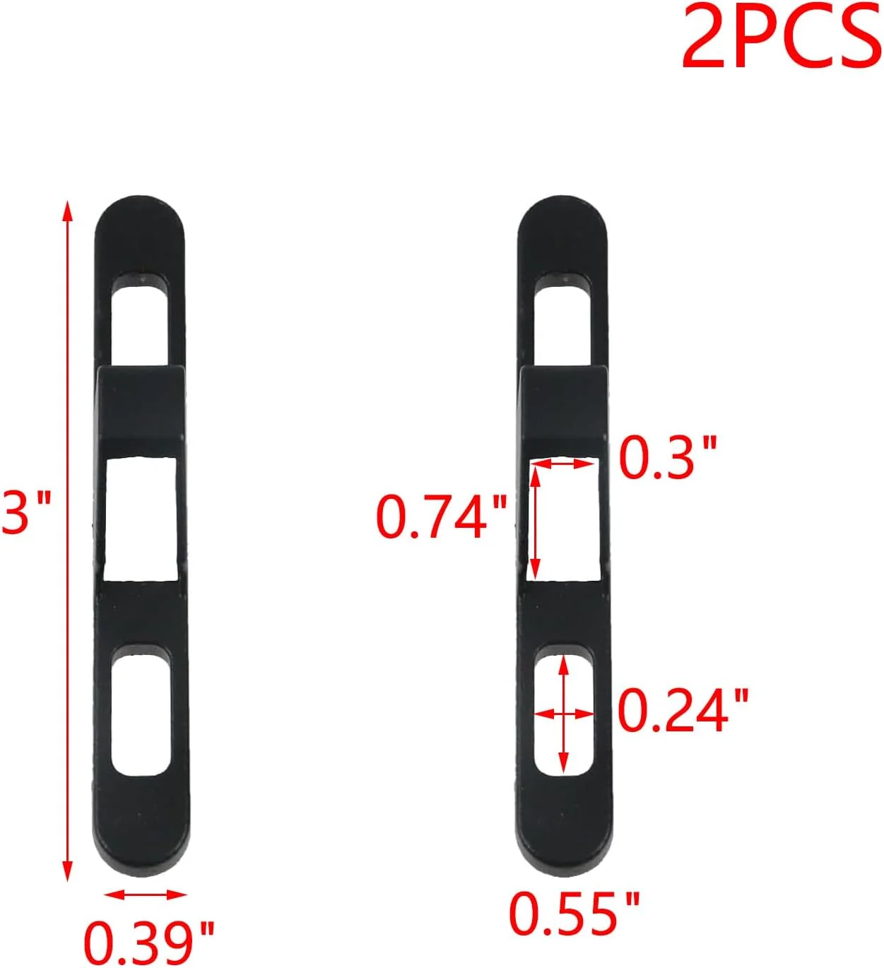 نگهدارنده درب کشویی مشکی MY MIRONEY، 2 عددی، سخت افزار آلیاژ روی، نگهدارنده قفل درب شیشه ای کشویی به همراه پیچ