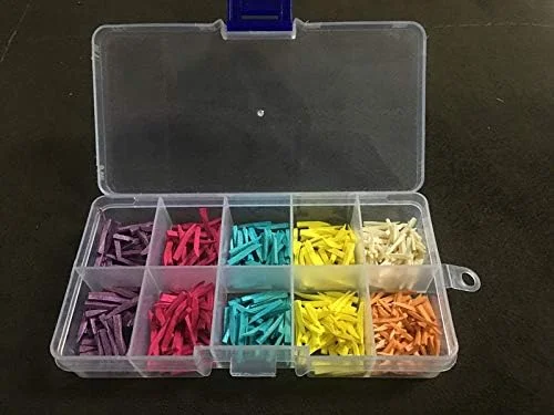 600 عدد گوه چوبی دندانپزشکی مخلوط در جعبه برای ترمیم دندان برای ماتریکس