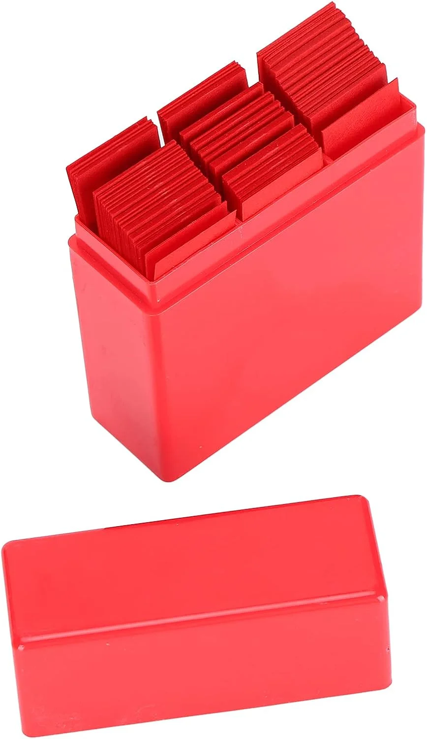 300 عدد کاغذ آرتیکولاسیون دندان در جعبه، لوازم دندانپزشکی، نوارهای کاغذی آرتیکولاسیون دندان، نوارهای آرتیکولاسیون دهانی، لوازم جانبی دندانپزشک (قرمز)