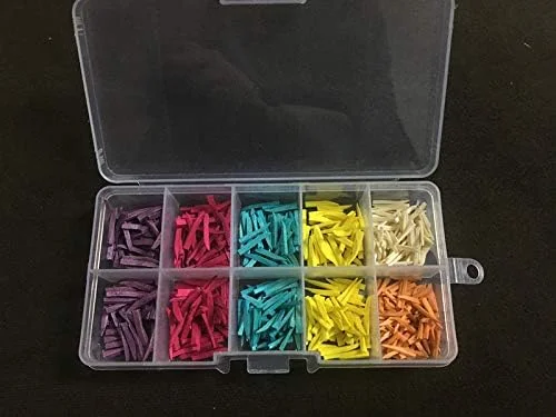 600 عدد گوه چوبی دندانپزشکی مخلوط در جعبه برای ترمیم دندان برای ماتریکس