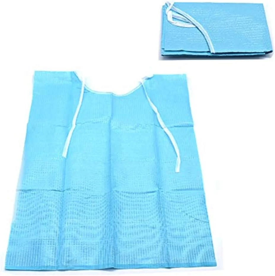 پیشبند دندانپزشکی Angzhili، 30-90 عددی، یکبار مصرف، ضد آب، رنگ آبی، پیشبند یکبار مصرف، حوله گردنی برای استفاده در کلینیک دندانپزشکی