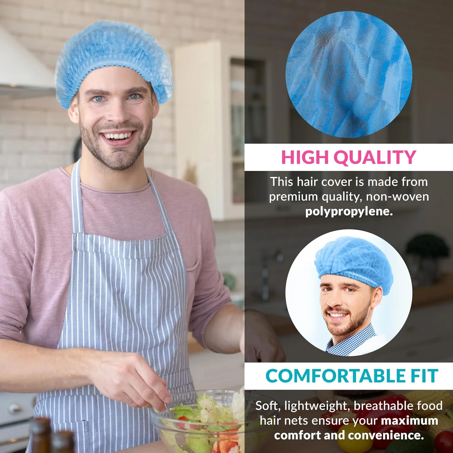 کلاه یکبار مصرف ABC Pack & Supply، بسته 100 عددی