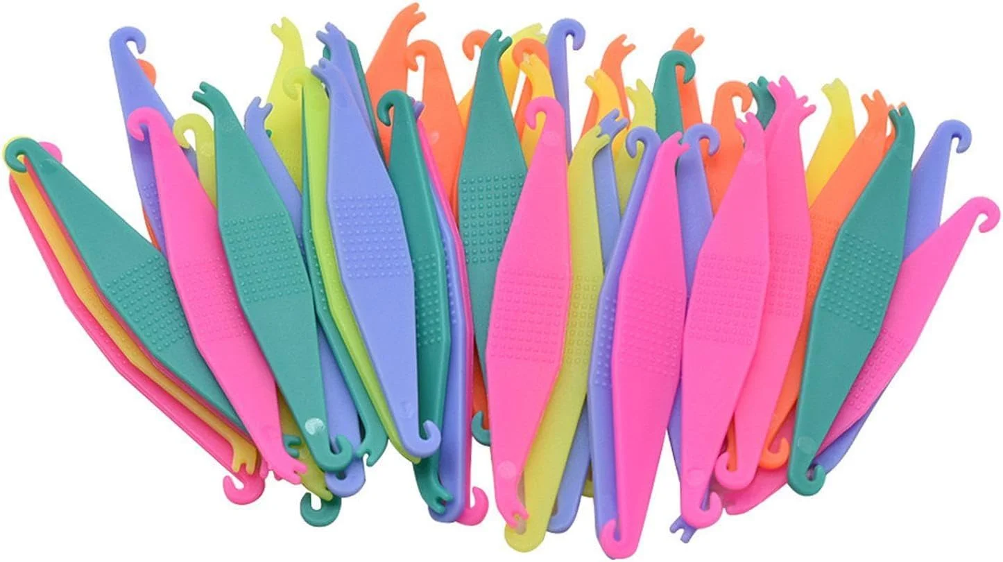 YSDYY 50 عدد قلاب کش لاستیکی، لوازم دندانپزشکی، مواد ارتودنسی، قلاب های پلاستیکی، ابزار حذف طناب الاستیک