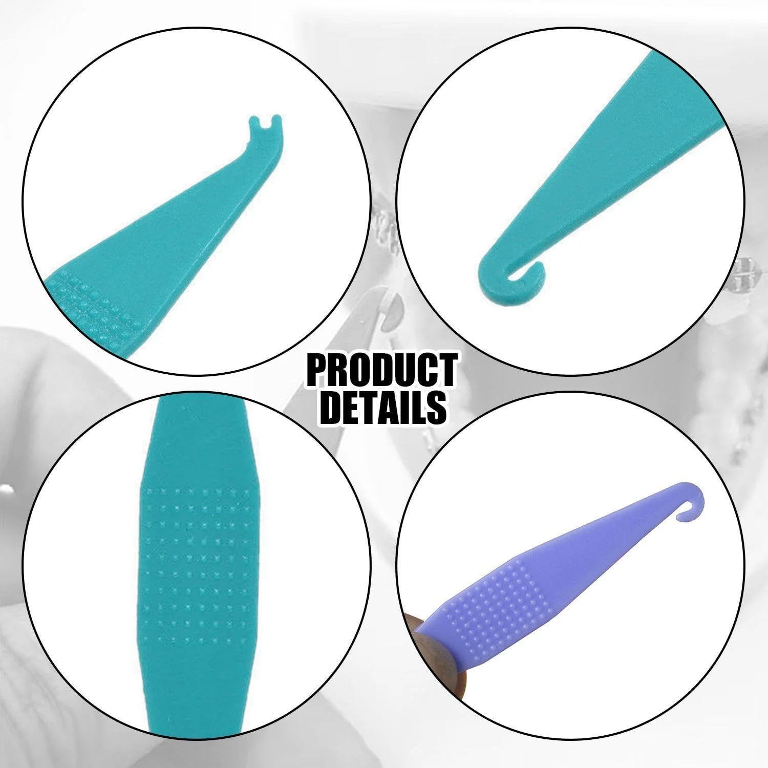 YSDYY 50 عدد قلاب کش لاستیکی، لوازم دندانپزشکی، مواد ارتودنسی، قلاب های پلاستیکی، ابزار حذف طناب الاستیک