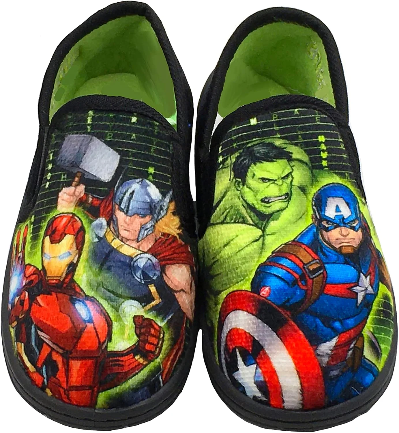 Marvel Avengers Boys Slippers Kids Green Size 28-36 Marvel Avengers Boys Slippers Kids Green Size 28-36
