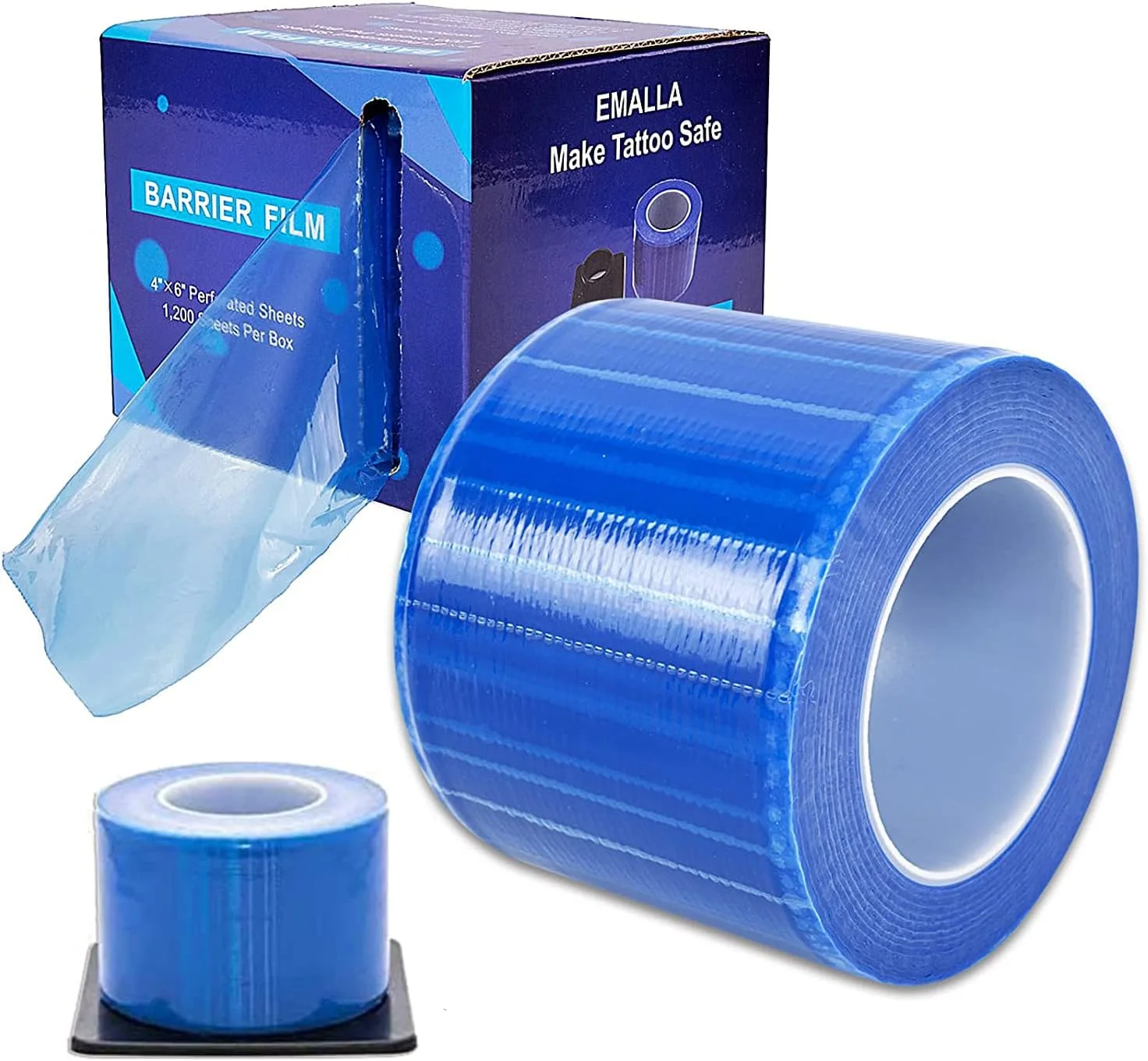 فیلم محافظ تاتو Unihubys - فیلم محافظ 1200 برگی 4'' x 6'' تاتو دندانپزشکی یکبار مصرف محافظ PE فیلم محافظ با پخش کننده برای محافظت در برابر عفونت ها