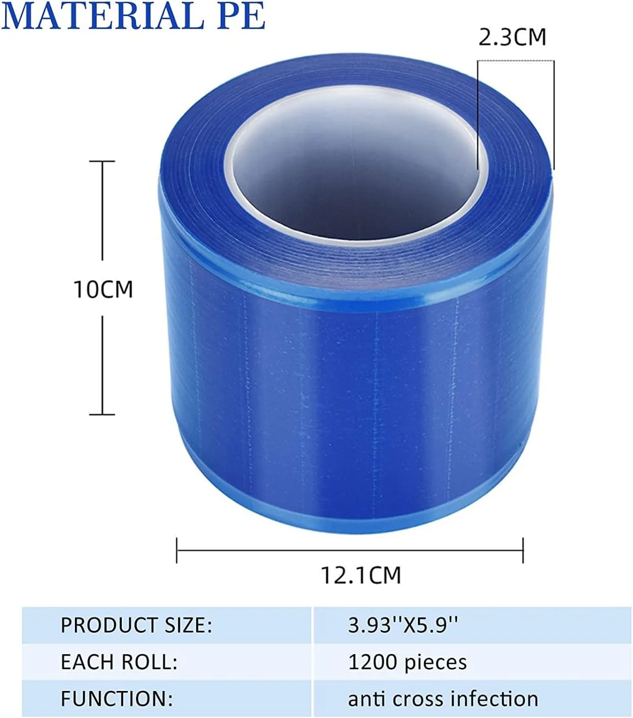فیلم محافظ تاتو Unihubys - فیلم محافظ 1200 برگی 4'' x 6'' تاتو دندانپزشکی یکبار مصرف محافظ PE فیلم محافظ با پخش کننده برای محافظت در برابر عفونت ها
