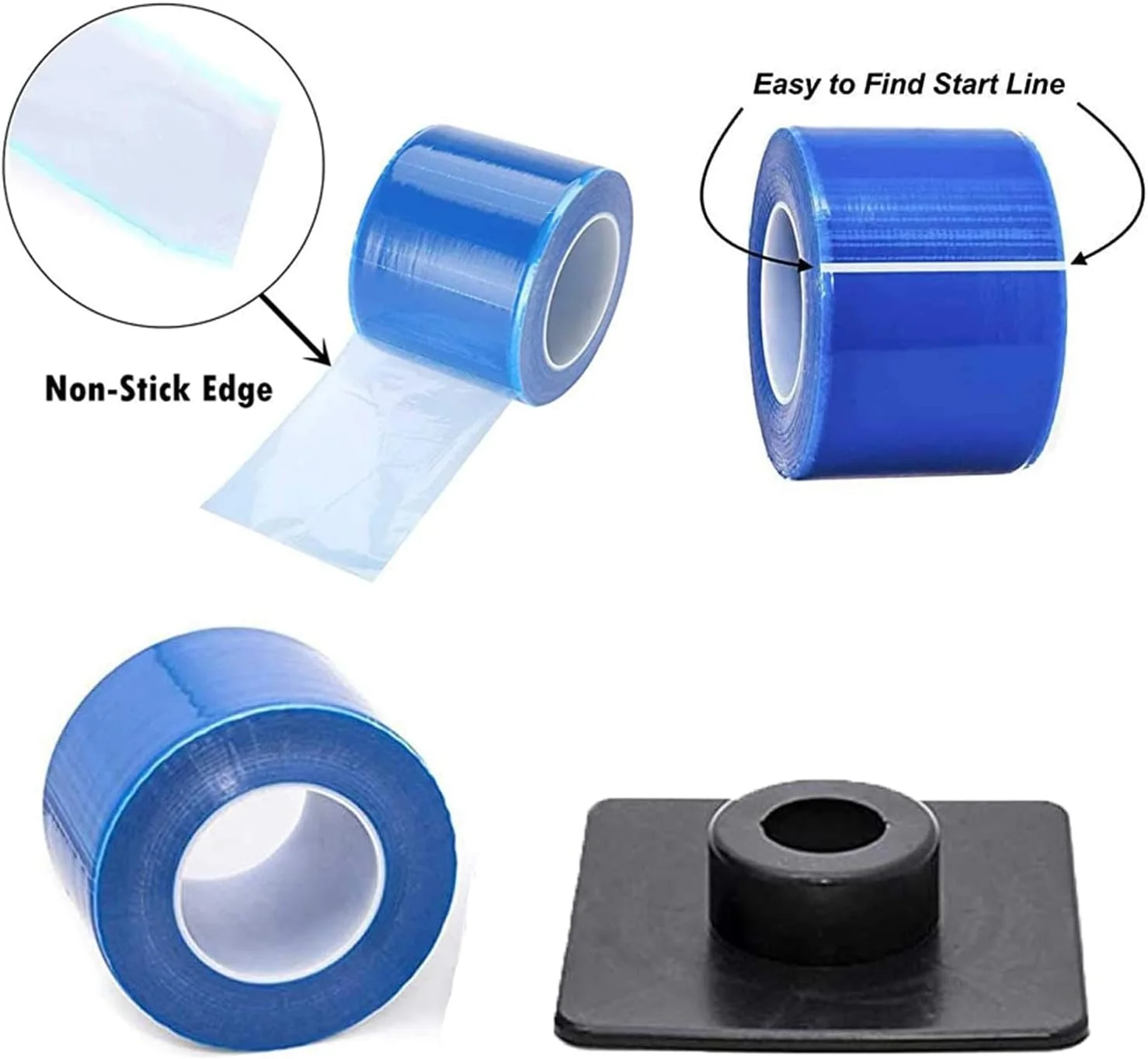 فیلم محافظ تاتو Unihubys - فیلم محافظ 1200 برگی 4'' x 6'' تاتو دندانپزشکی یکبار مصرف محافظ PE فیلم محافظ با پخش کننده برای محافظت در برابر عفونت ها