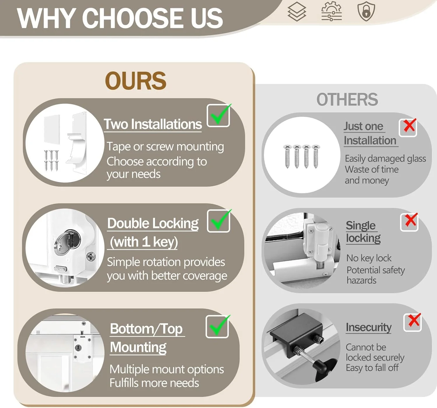 قفل امنیتی درب کشویی پاسیو - قفل فعال شونده با پا و دارای کلید برای محافظت از کودک برای ریل بالا/پایین، محافظ آلومینیومی سنگین برای جلوگیری از ورود غیرمجاز (تک عددی، مناسب برای حداقل 1-1/16 اینچ) قفل امنیتی درب کشویی پاسیو - قفل فعال شونده با پا و دارای کلید برای محافظت از کودک برای ریل بالا/پایین، محافظ آلومینیومی سنگین برای جلوگیری از ورود غیرمجاز (تک عددی، مناسب برای حداقل 1-1/16 اینچ)