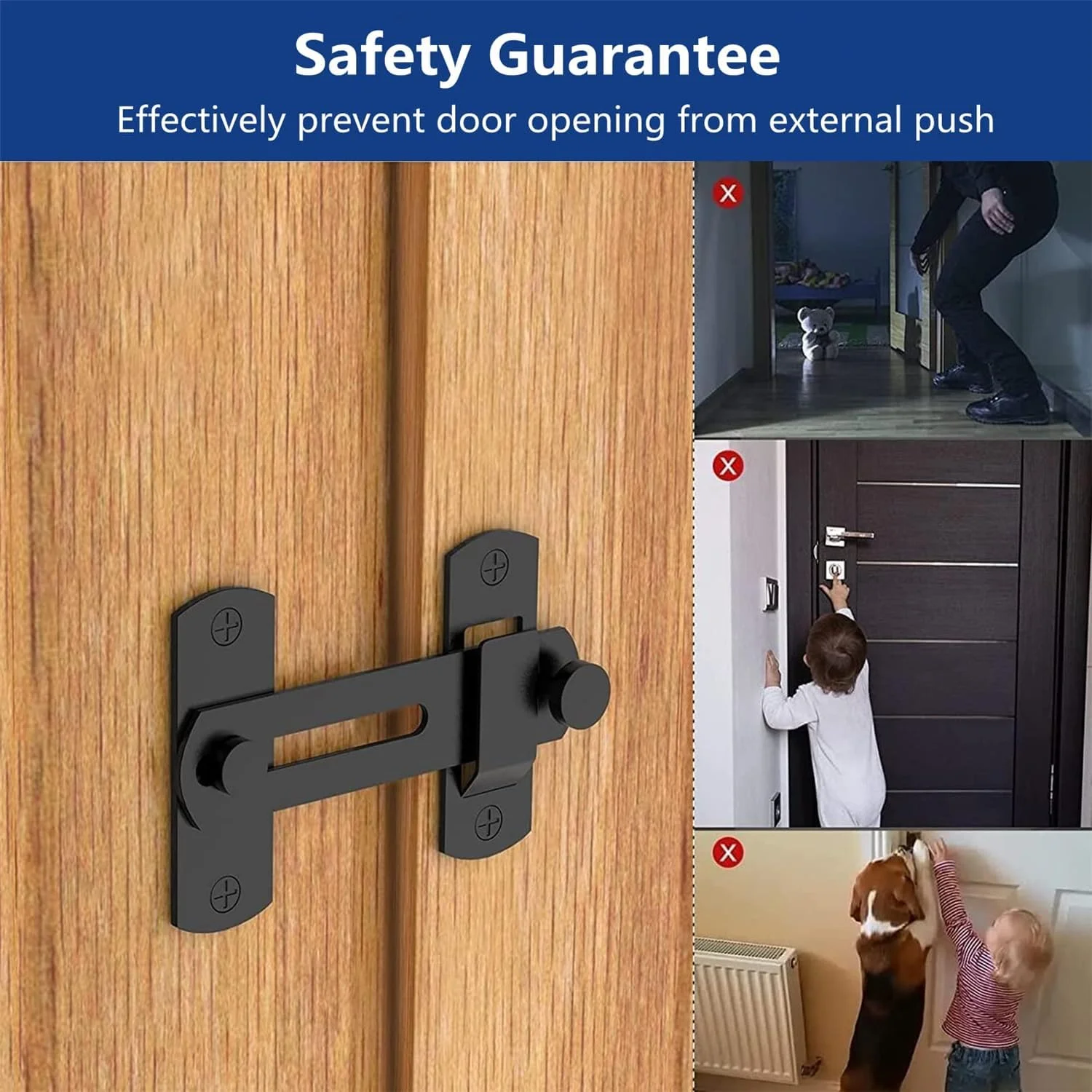 زبانه درب انبار فنری X، بسته 3 عددی قفل درب انبار چرخشی، زبانه میله ای استیل ضد زنگ، قفل و زبانه درب انبار برای درب انبار، گاراژ، درب کشویی، درب کمد، مناسب برای درب های شیشه ای نیست.