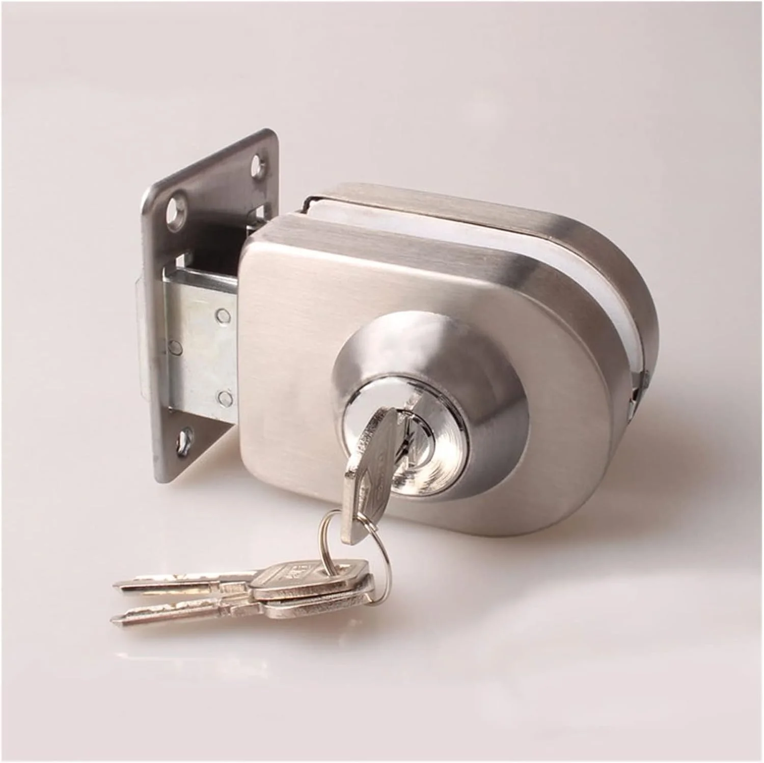 قفل درب شیشه ای، استیل ضد زنگ، بدون نیاز به سوراخکاری روی شیشه، قفل از داخل و خارج، درب تکی، درب شیشه ای بدون قاب قفل درب شیشه ای، استیل ضد زنگ، بدون نیاز به سوراخکاری روی شیشه، قفل از داخل و خارج، درب تکی، درب شیشه ای بدون قاب