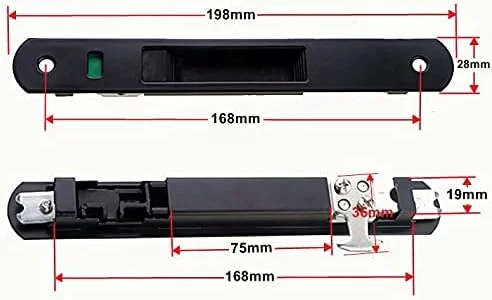 قفل درب کشویی WANLIAN YUE، قفل ایمنی درب آلیاژ آلومینیوم، دستگیره توکار نامرئی، قفل قلاب چفت برای پنجره بالکن آشپزخانه (مشکی 2 عدد) قفل درب کشویی WANLIAN YUE، قفل ایمنی درب آلیاژ آلومینیوم، دستگیره توکار نامرئی، قفل قلاب چفت برای پنجره بالکن آشپزخانه (مشکی 2 عدد)