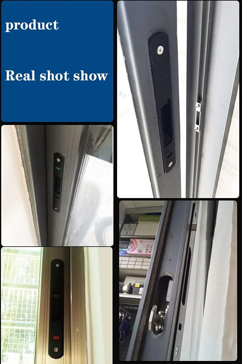 قفل درب کشویی WANLIAN YUE، قفل ایمنی درب آلیاژ آلومینیوم، دستگیره توکار نامرئی، قفل قلاب چفت برای پنجره بالکن آشپزخانه (مشکی 2 عدد) قفل درب کشویی WANLIAN YUE، قفل ایمنی درب آلیاژ آلومینیوم، دستگیره توکار نامرئی، قفل قلاب چفت برای پنجره بالکن آشپزخانه (مشکی 2 عدد)