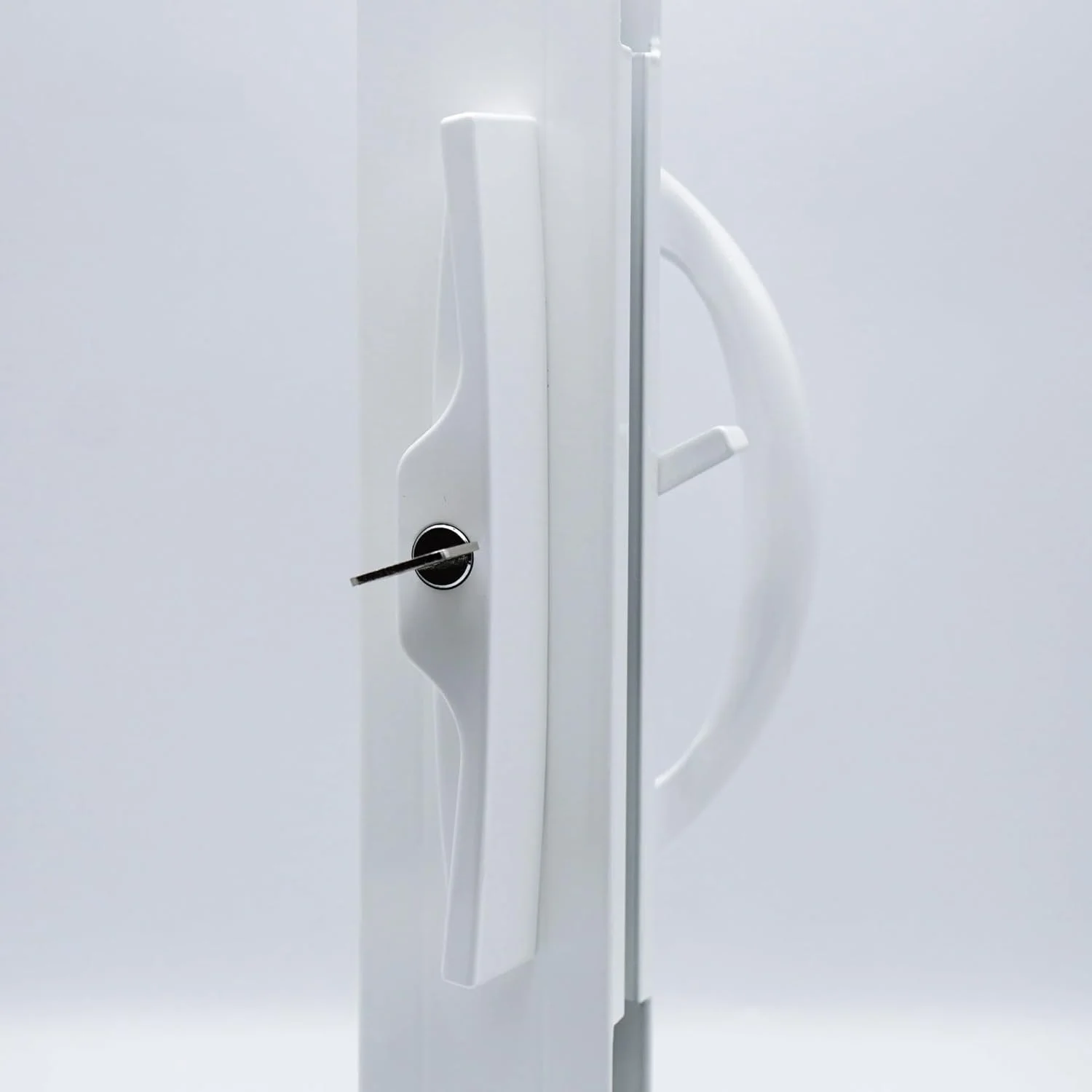 ست دستگیره درب پاسیو کشویی THE WHITE SHOP با سیلندر کلید و قفل زبانه دار، ست کامل دستگیره جایگزین مناسب برای ضخامت درب