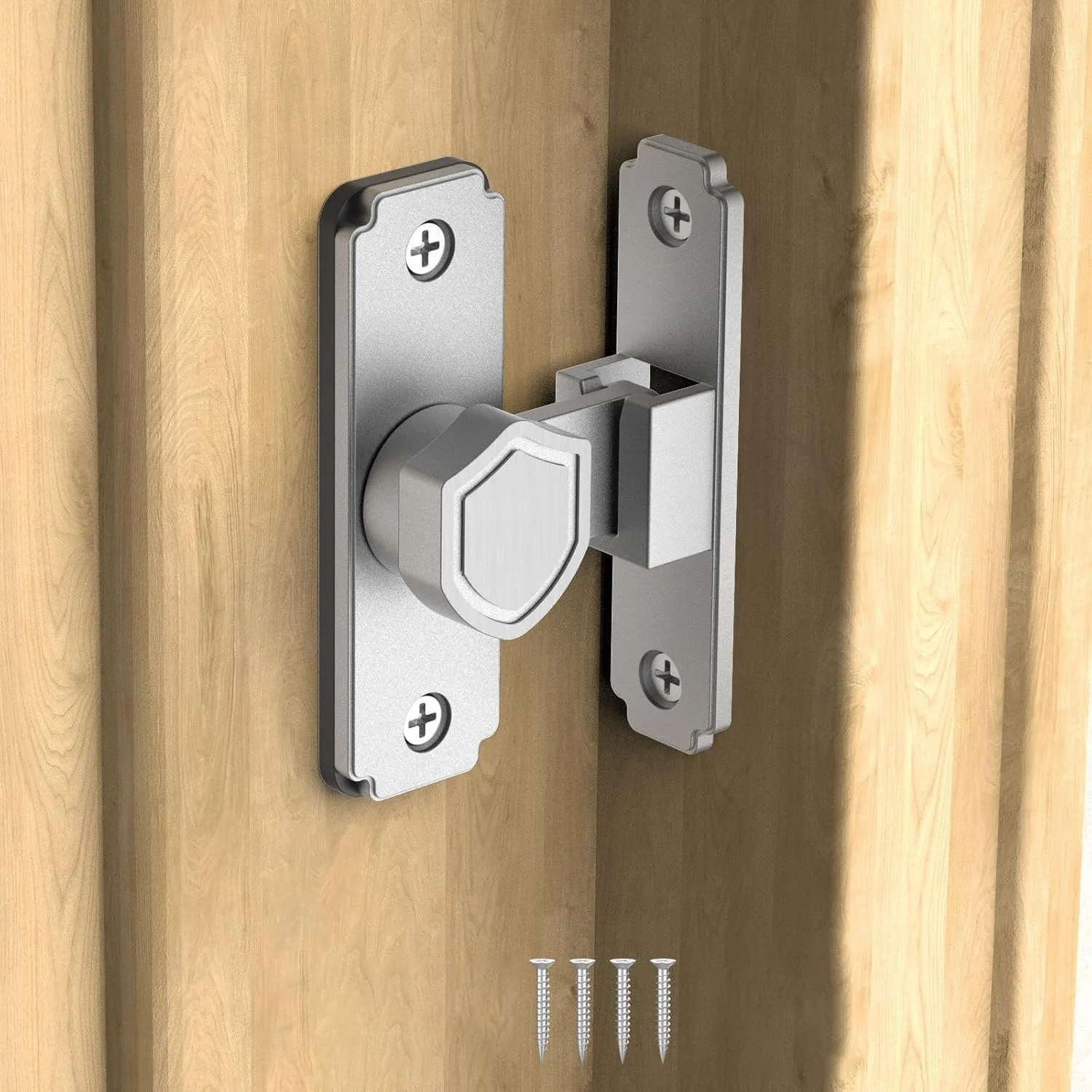 قفل درب ریلی 90 درجه TERRIFI، قفل درب مقاوم از جنس استیل ضد زنگ 304، قفل درب کشویی امنیتی برای خانه، حمام، اتاق خواب، کابینت، گاراژ، باغ، حصار (نقره ای کوتاه، 1 عدد) قفل درب ریلی 90 درجه TERRIFI، قفل درب مقاوم از جنس استیل ضد زنگ 304، قفل درب کشویی امنیتی برای خانه، حمام، اتاق خواب، کابینت، گاراژ، باغ، حصار (نقره ای کوتاه، 1 عدد)