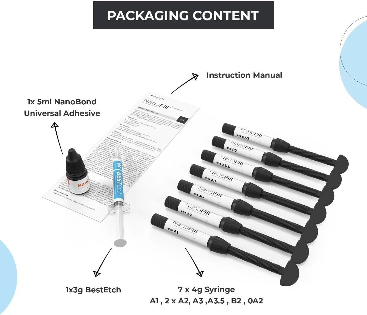 کیت کامپوزیت زیرکونیوم نانو فیل والدنت کیت کامپوزیت زیرکونیوم نانو فیل والدنت