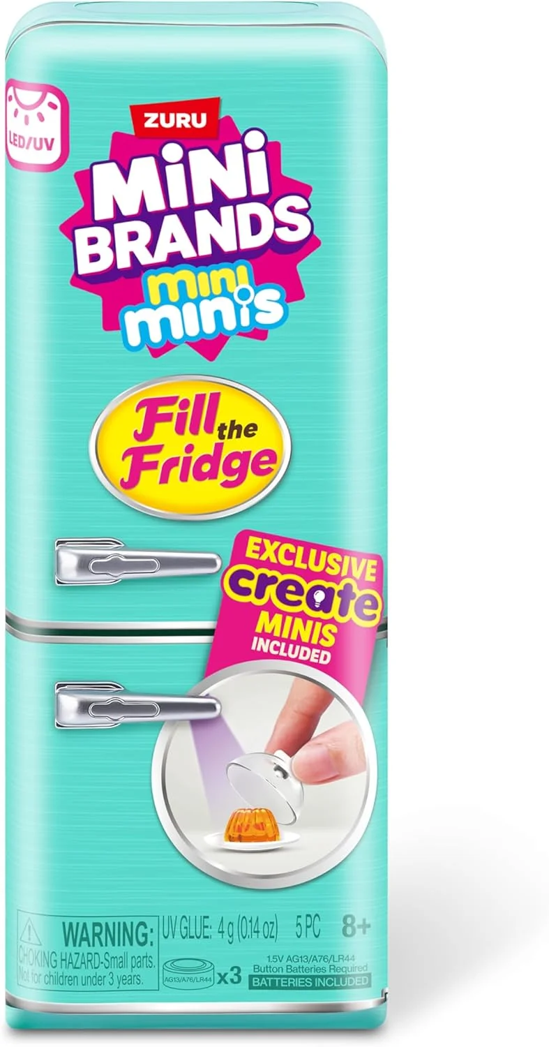 مینی برندز ZURU پر کردن یخچال نور UV کلکسیونی DIY رزینی مجموعه بازی برای بازی دستور پخت انحصاری غیر خوراکی مناسب سن 8 سال به بالا مینی برندز ZURU پر کردن یخچال نور UV کلکسیونی DIY رزینی مجموعه بازی برای بازی دستور پخت انحصاری غیر خوراکی مناسب سن 8 سال به بالا