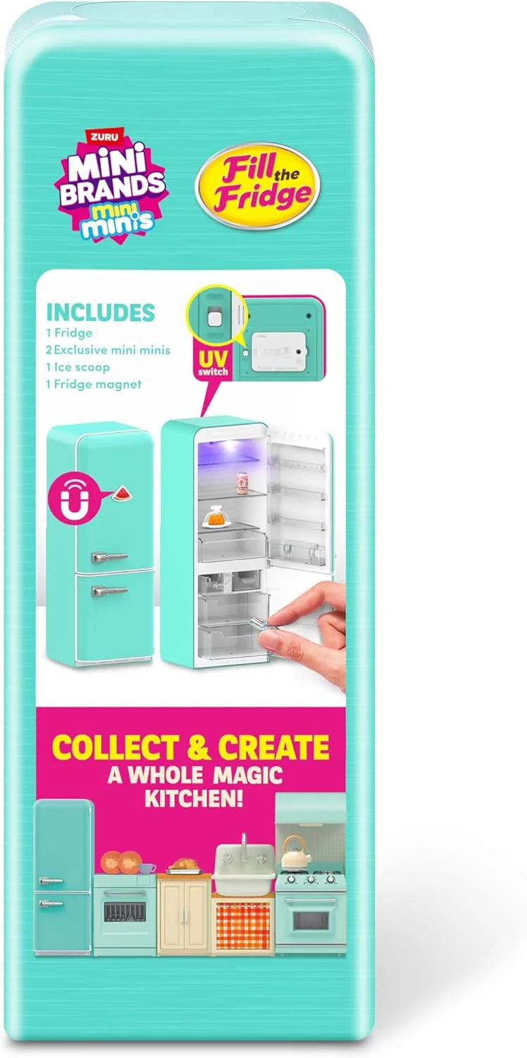 مینی برندز ZURU پر کردن یخچال نور UV کلکسیونی DIY رزینی مجموعه بازی برای بازی دستور پخت انحصاری غیر خوراکی مناسب سن 8 سال به بالا مینی برندز ZURU پر کردن یخچال نور UV کلکسیونی DIY رزینی مجموعه بازی برای بازی دستور پخت انحصاری غیر خوراکی مناسب سن 8 سال به بالا