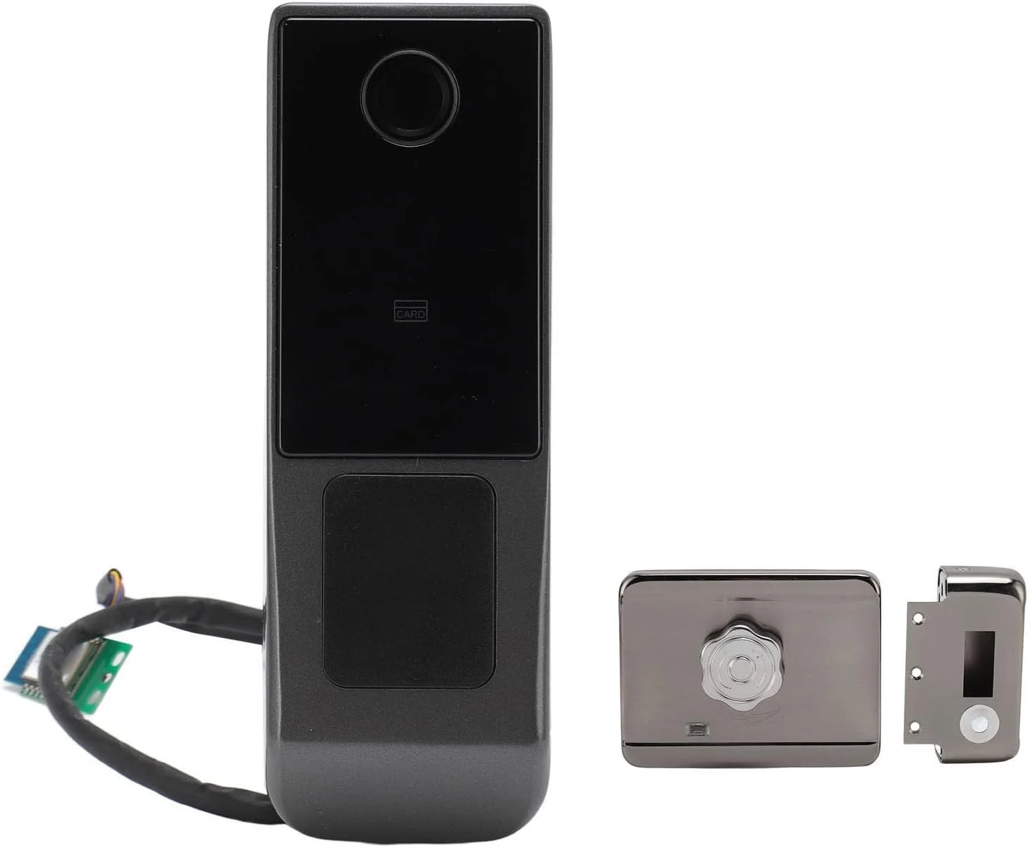 قفل درب هوشمند Depisuta، 5 در 1 اثر انگشت، ورود بدون کلید با دستگیره، کنترل برنامه، الکترونیکی دیجیتال بیومتریک برای درب ورودی، ضد آب IP67، برای استفاده در ویلاهای مسکونی