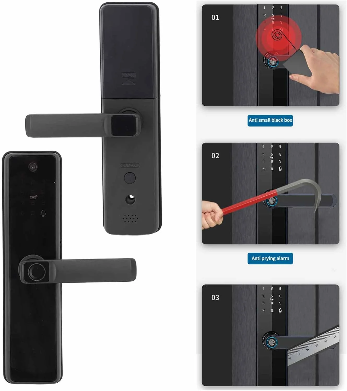 قفل هوشمند وای فای Depisuta، ورود بدون کلید با رمز عبور و اثر انگشت به همراه نمایشگر دیجیتال برای باز کردن قفل با اپلیکیشن TUYA، تشخیص سریع، صفحه کلید درب، کنترل از طریق اپلیکیشن، نصب آسان (مشکی) قفل هوشمند وای فای Depisuta، ورود بدون کلید با رمز عبور و اثر انگشت به همراه نمایشگر دیجیتال برای باز کردن قفل با اپلیکیشن TUYA، تشخیص سریع، صفحه کلید درب، کنترل از طریق اپلیکیشن، نصب آسان (مشکی)