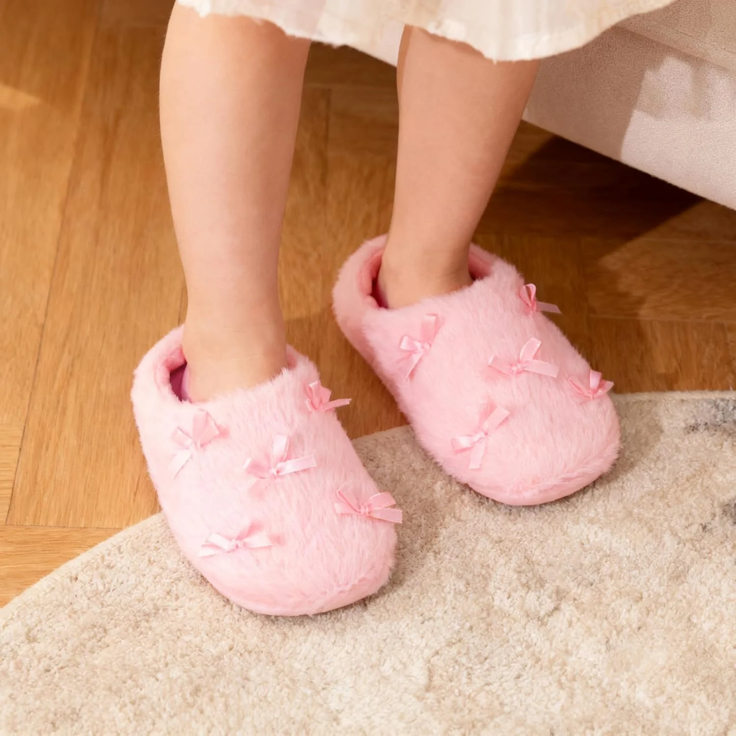 دمپایی دخترانه ZGDG، دمپایی روفرشی فانتزی، دمپایی پرنسسی فوم حافظه‌دار ضد لغزش برای اتاق خواب، داخل و خارج از خانه (مناسب کودکان نوپا/کودکان کوچک/کودکان بزرگ)