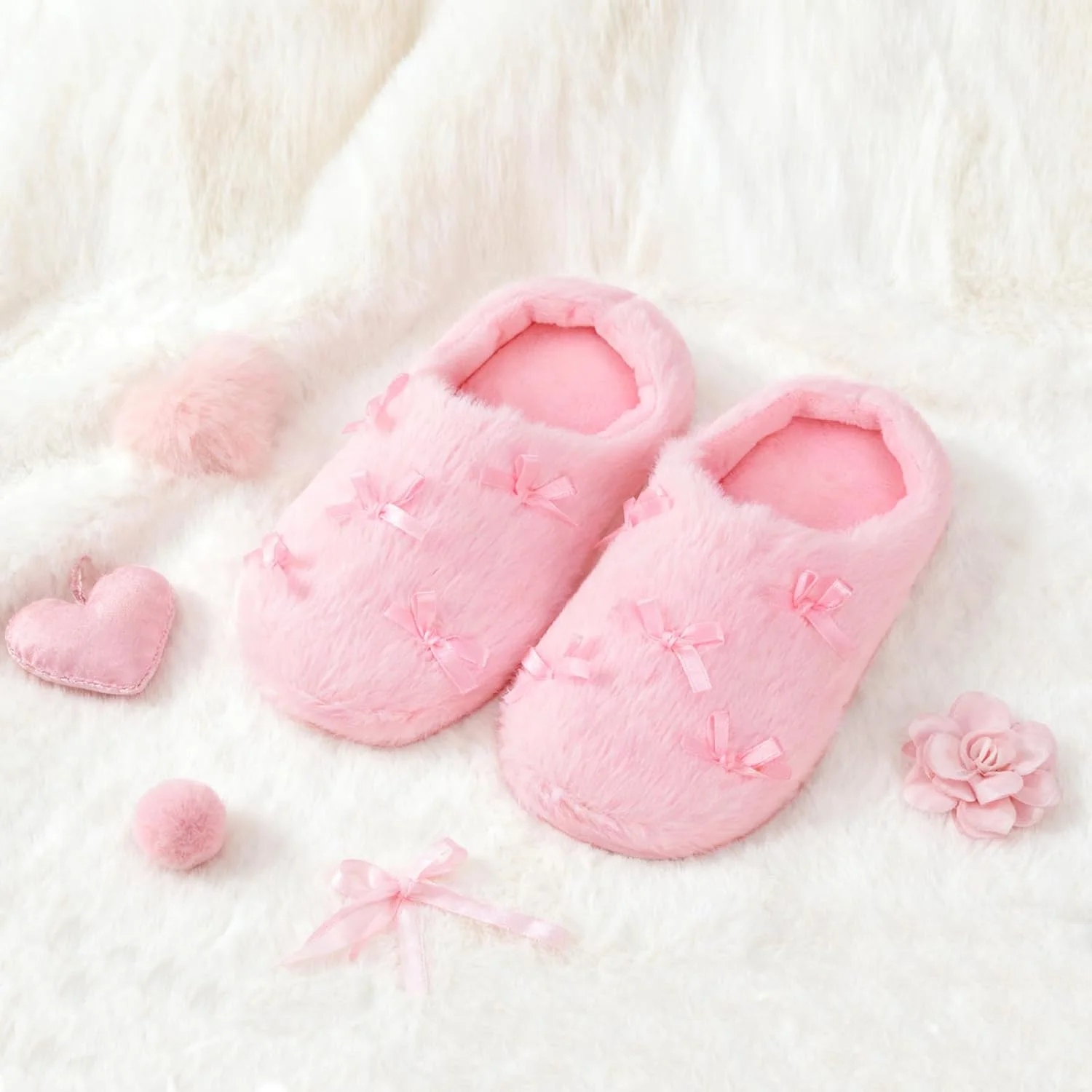 دمپایی دخترانه ZGDG، دمپایی روفرشی فانتزی، دمپایی پرنسسی فوم حافظه‌دار ضد لغزش برای اتاق خواب، داخل و خارج از خانه (مناسب کودکان نوپا/کودکان کوچک/کودکان بزرگ)