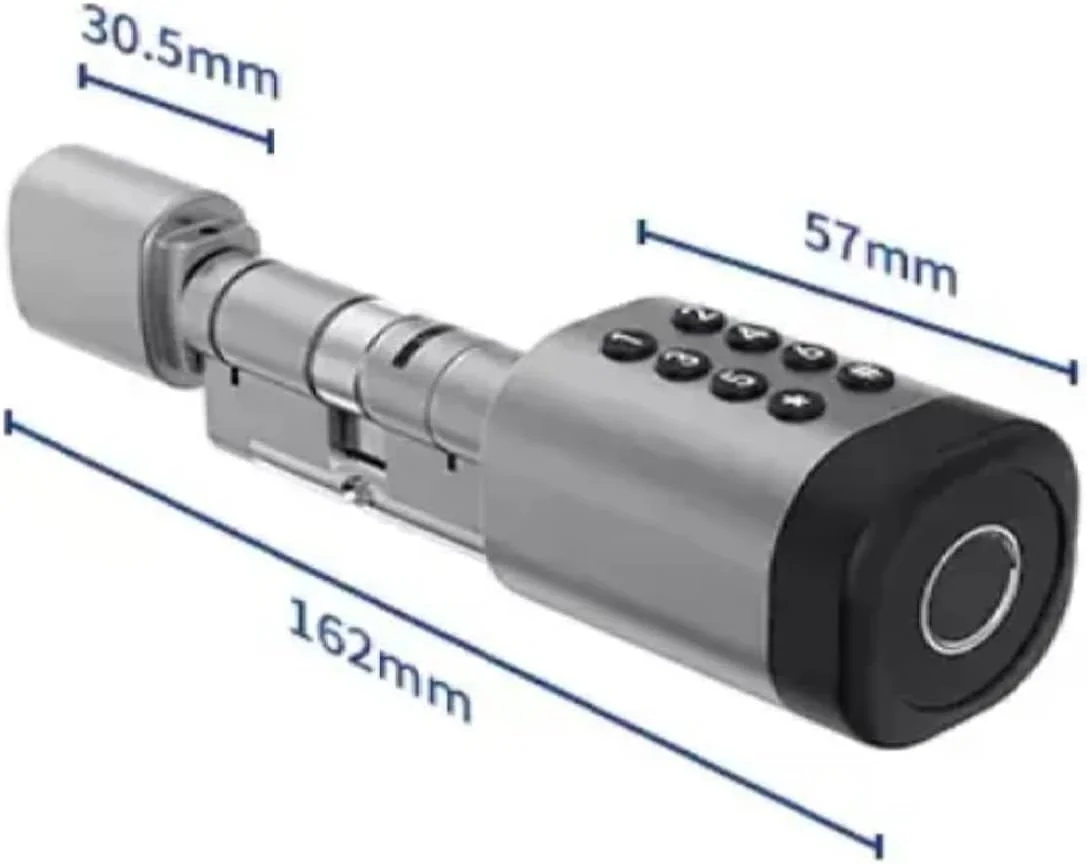 قفل سیلندر هوشمند Eazyliv با برنامه TTLock، اثر انگشت، کارت RFID، قفل درب الکترونیکی بدون کلید BT قفل رمز عبور دیجیتال ضد سرقت قفل درب امنیتی (فقط قفل درب)