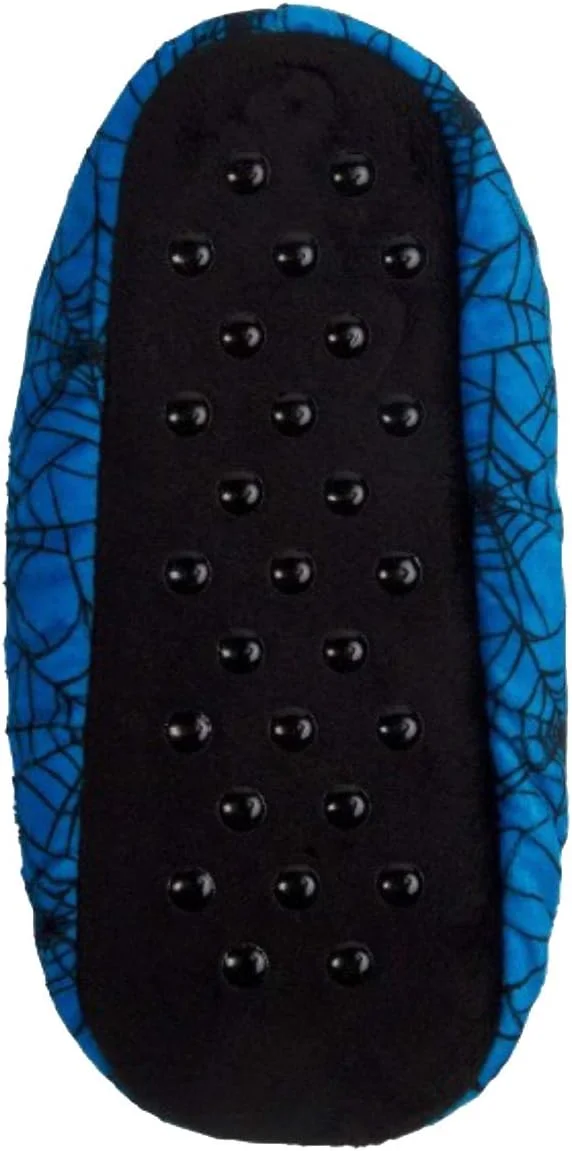 Disney Collection Toddler Boys Marvel Spider-Man Fuzzy Babba Slippers - Blue - (4T-5T)