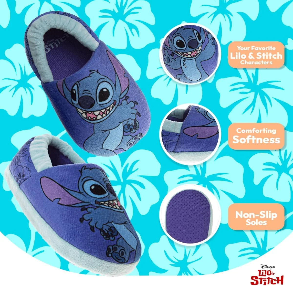 دمپایی های لیلو و استیچ دیزنی برای دختران - دمپایی های خانگی نرم و گرم و راحت با طرح استیچ (سایز 5-10 کودک نوپا / 11-12 کودک کوچک) دمپایی های لیلو و استیچ دیزنی برای دختران - دمپایی های خانگی نرم و گرم و راحت با طرح استیچ (سایز 5-10 کودک نوپا / 11-12 کودک کوچک)